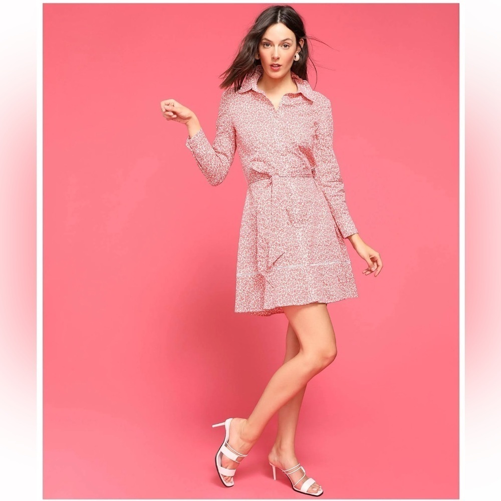 New Court & Rowe Sz Sm Floral Long Sleeve Shirtdress City Explorer